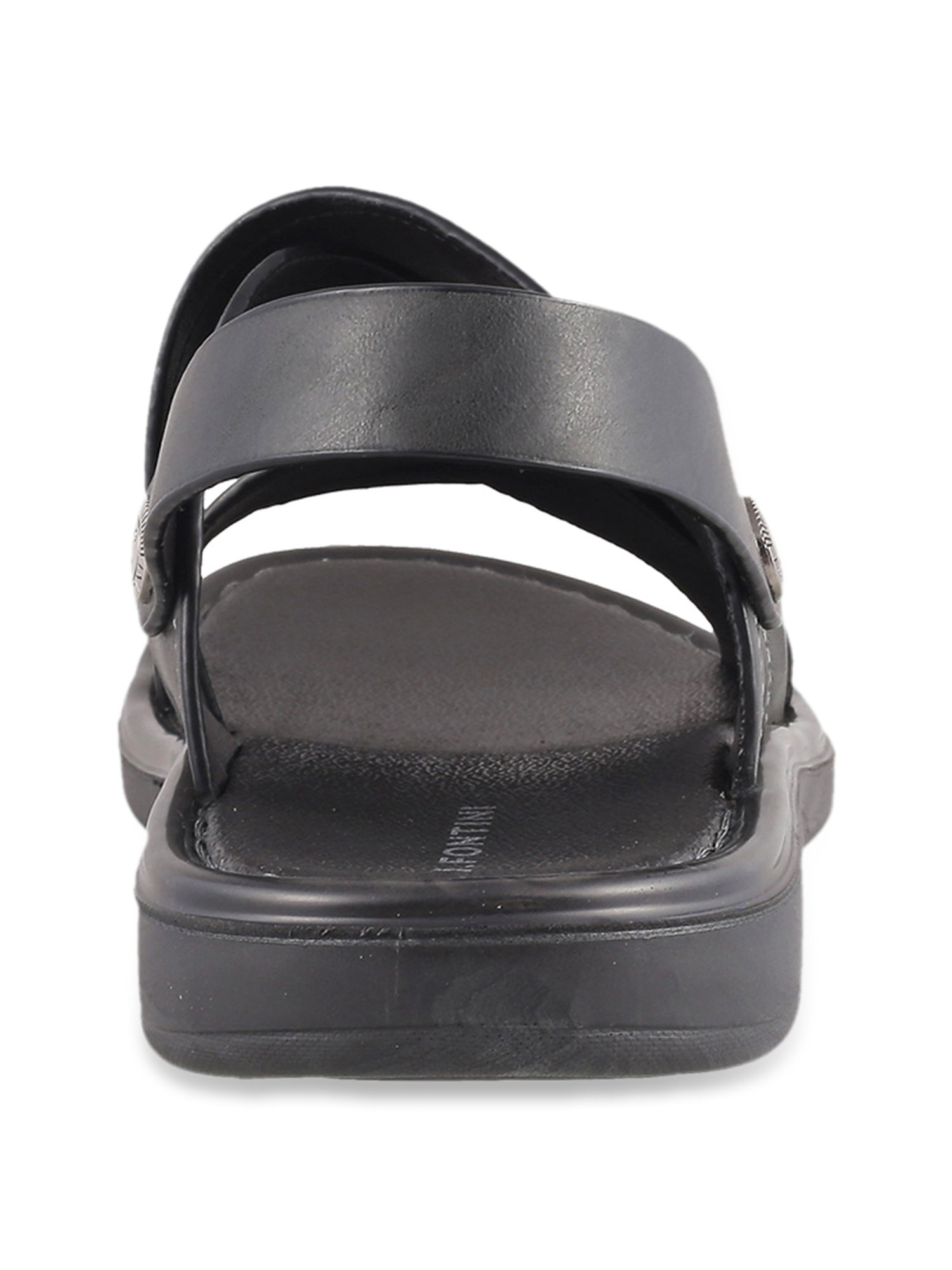 J. Fontini by Mochi Men's Black Back Strap Sandals