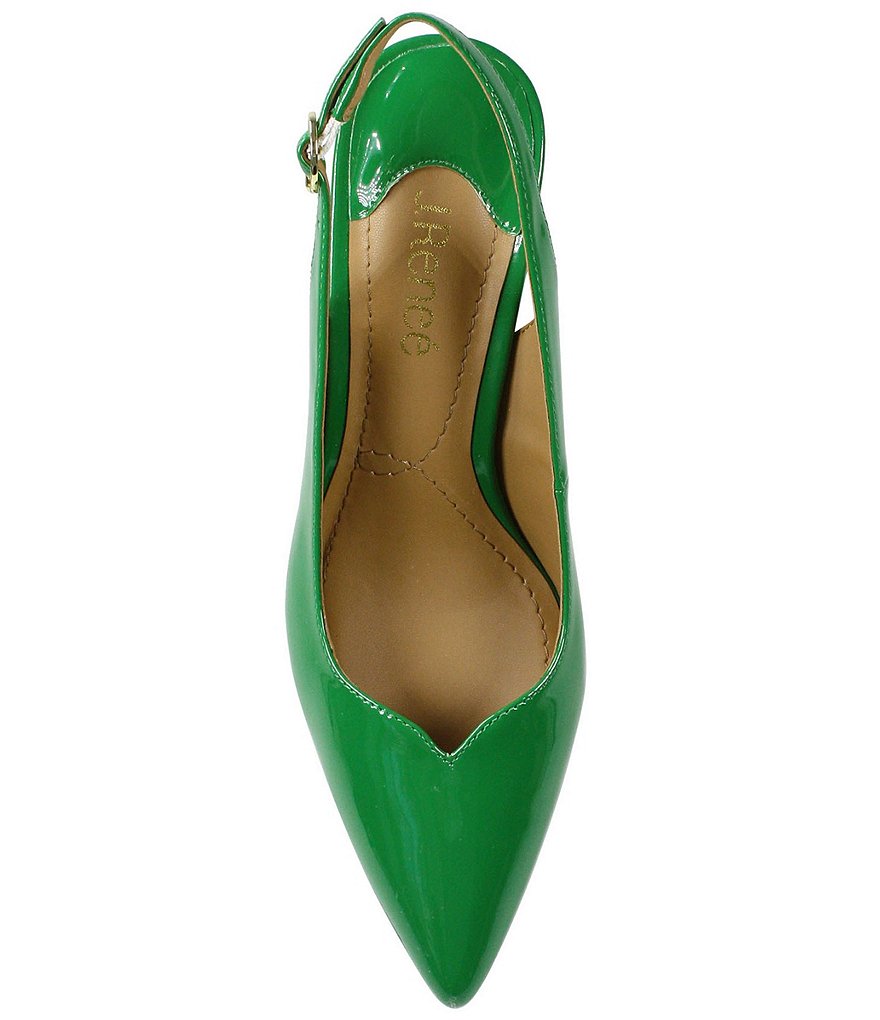 J. Renee Belamie Patent Slingback Pointed Toe Pumps