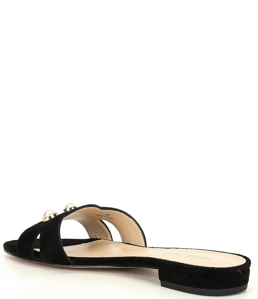 Pelle Moda Barton Suede Pearl Ornament Detail Dress Sandals