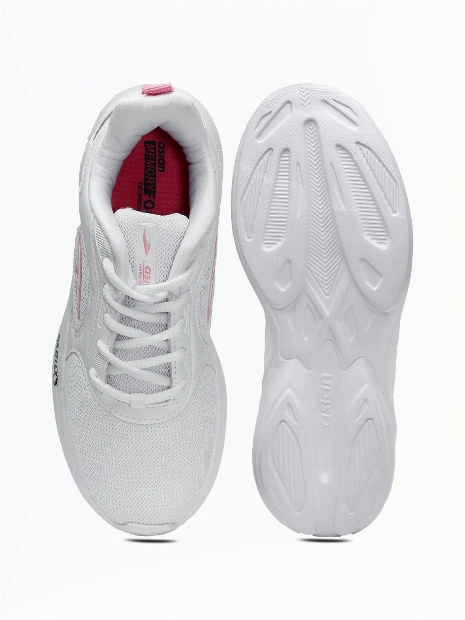 Asian Women's White Running Shoes