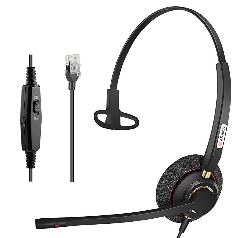 Cisco Headset with Noise Canceling Microphone Mute Switch ONLY for Cisco IP Phones 6941 7841 7861 7941 7942 7945 7960 7961 7962 7965 8845 8945M12 M22 etc