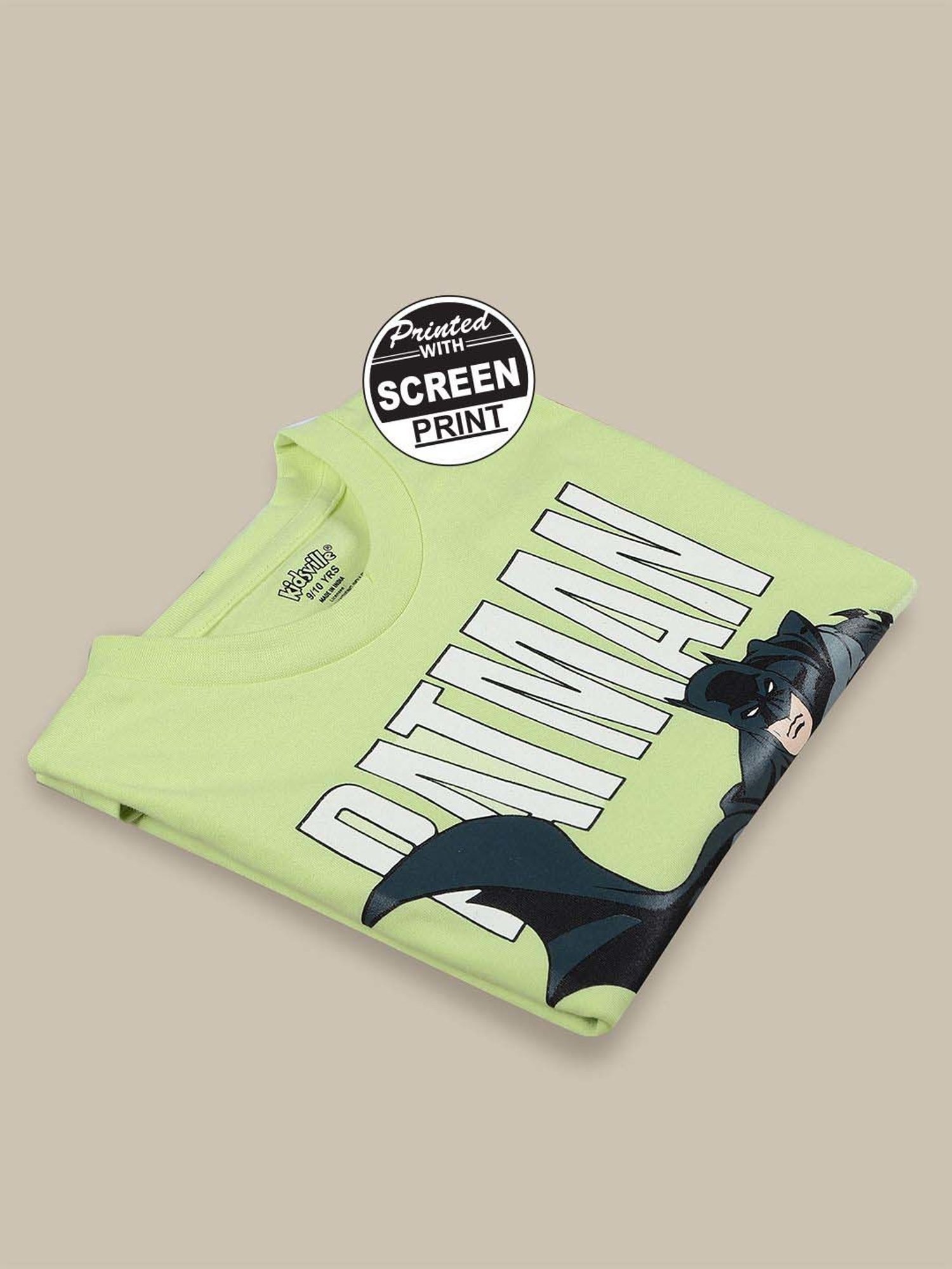 Kidsville Boys Green Cotton Printed T-Shirt