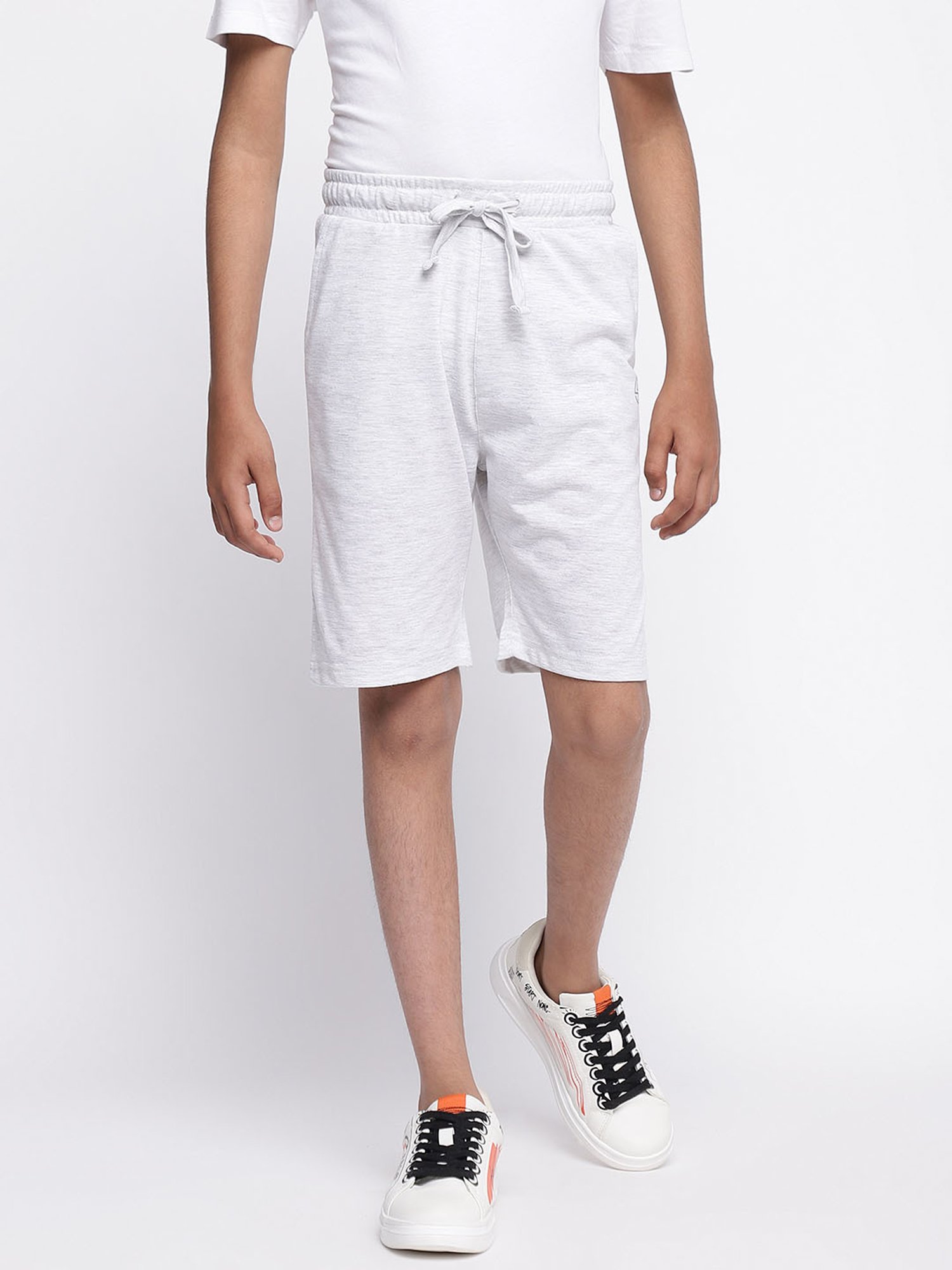 Lil Tomatoes Kids Navy & Grey Solid Bermudas (Pack Of 2)