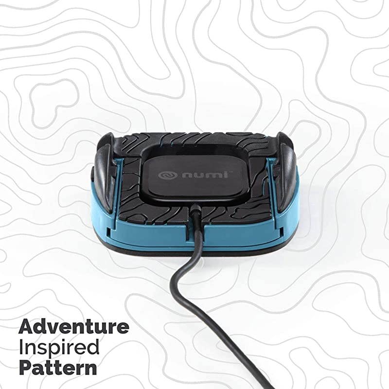 Charging Smart Dock Plus - Car Charger and Phone Holder for Car - Qi Charger Sticks to All Automotive Dashboards &ndash; The Ultimate car Phone Mount (Blue)