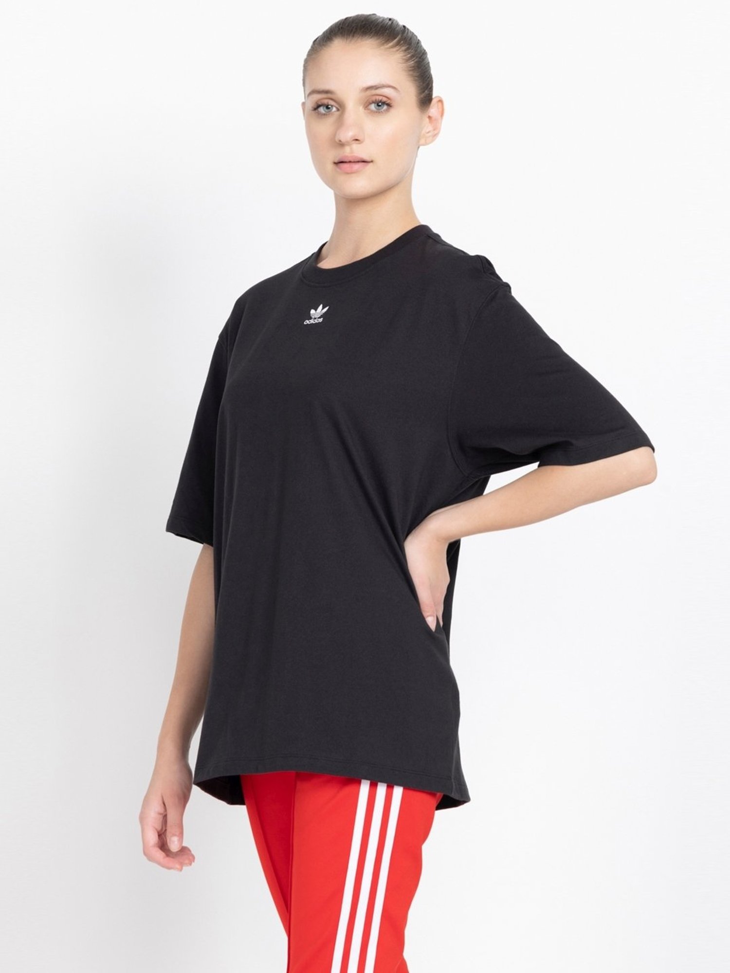 Adidas Originals Black Cotton T-Shirt
