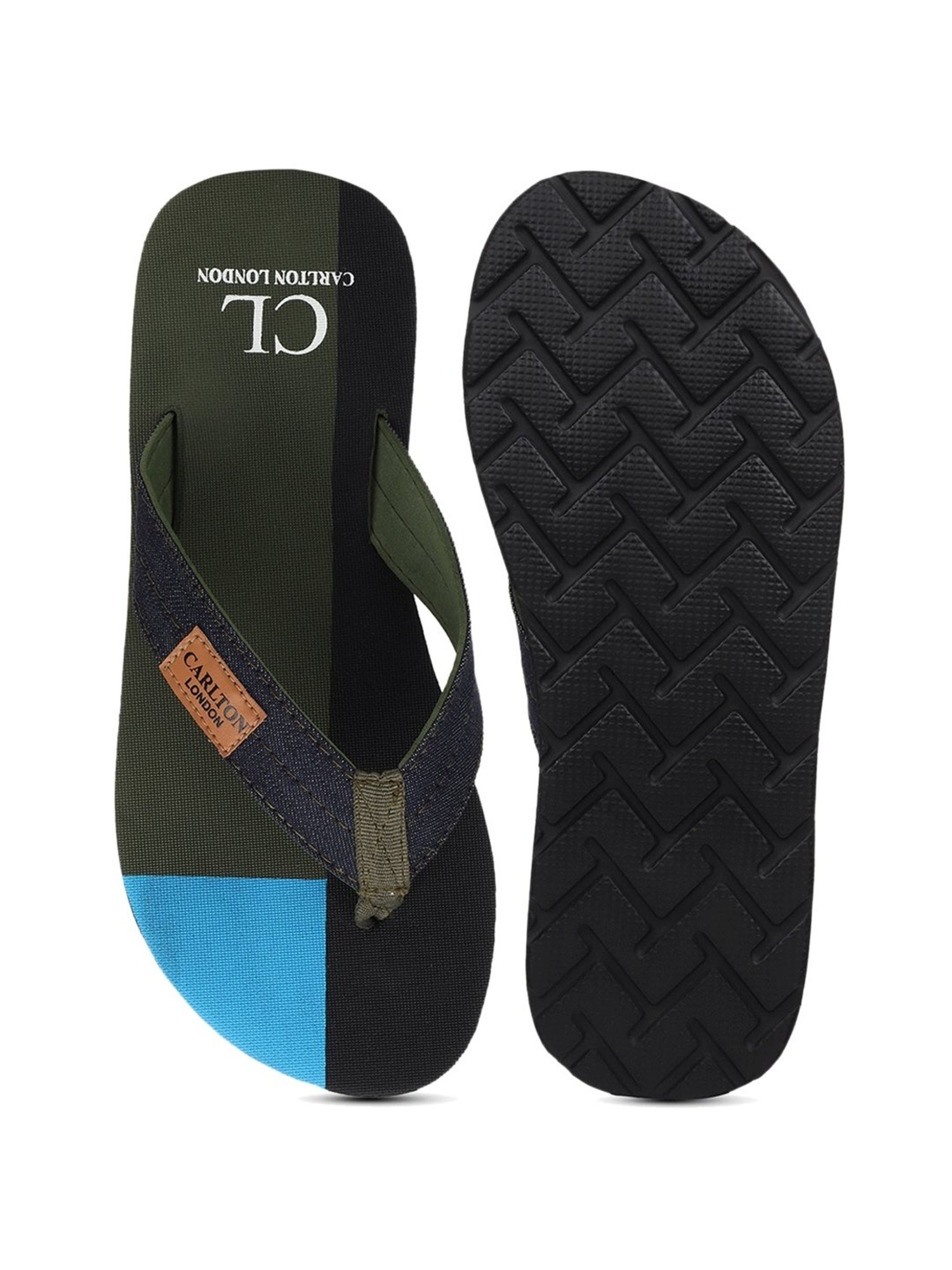 Carlton London Men's Navy Flip Flops