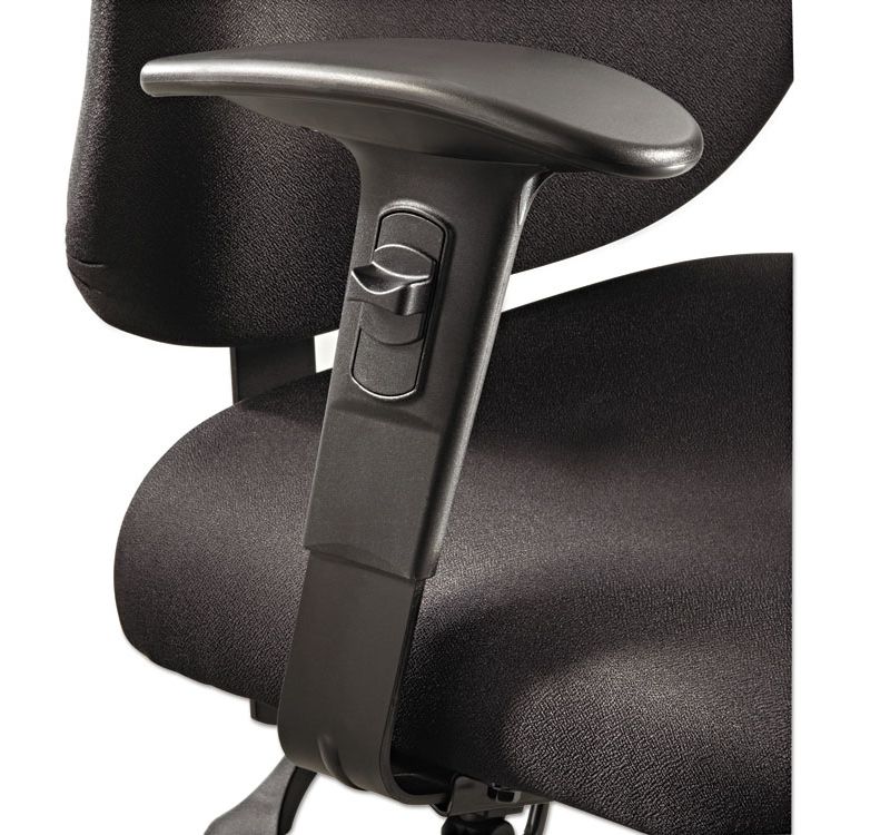 Safco Height/Width-Adjustable T-Pad Arms for Alday 24/7 Task Chair Black 1 Pair 3399BL
