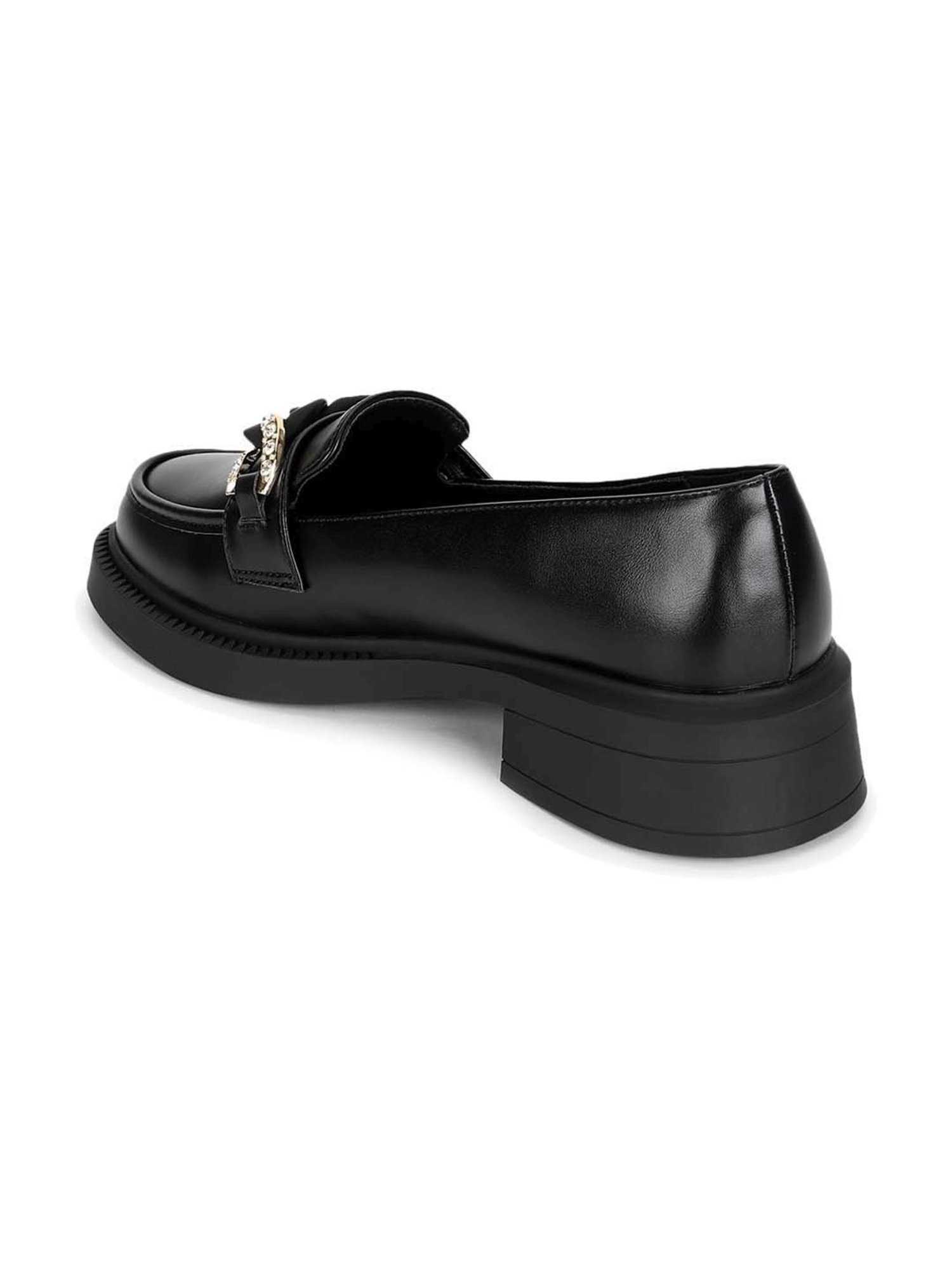 Truffle Collection Women's Black Casual Loafers