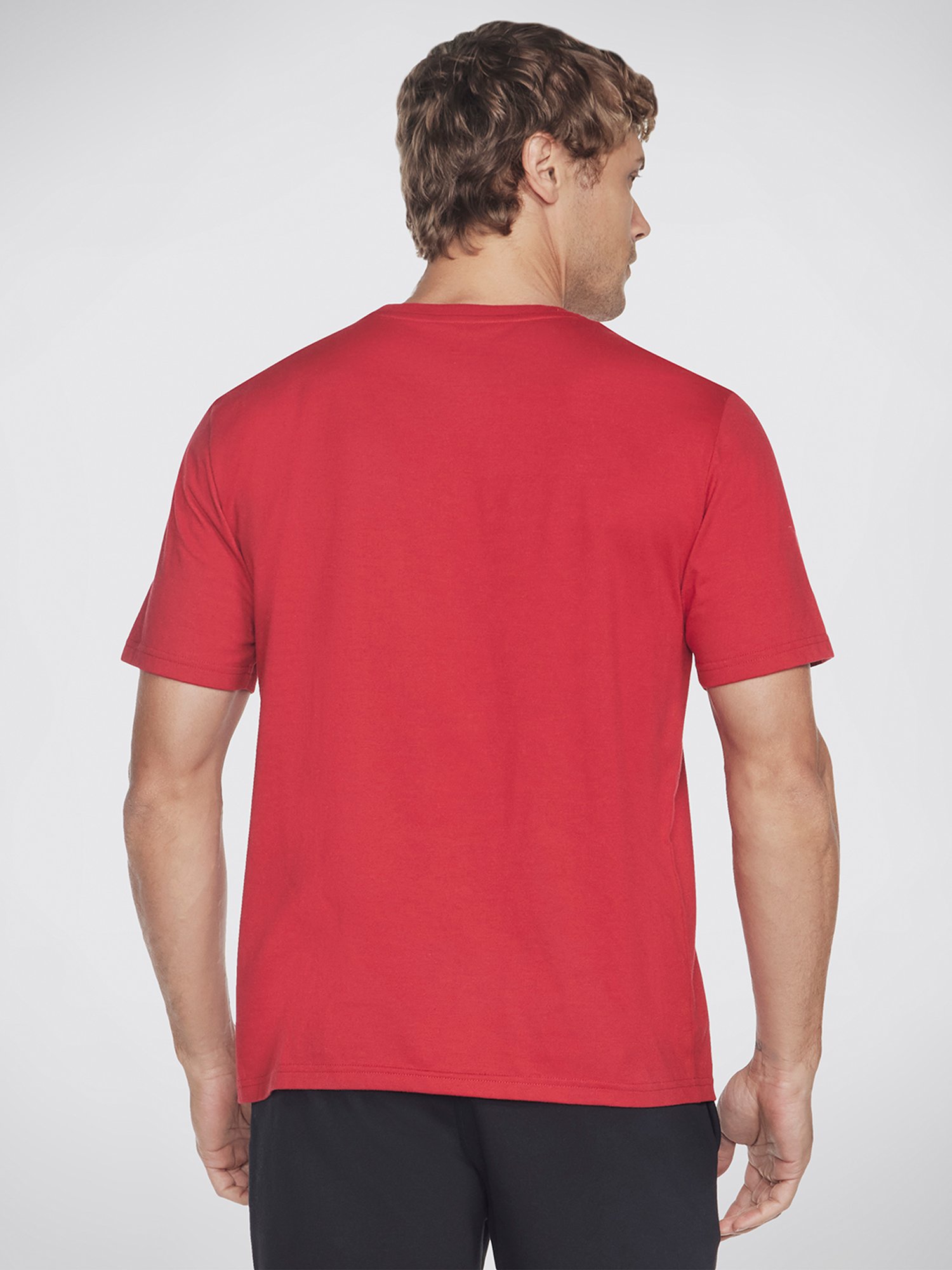 Skechers Red Relaxed Fit Printed Crew T-Shirt