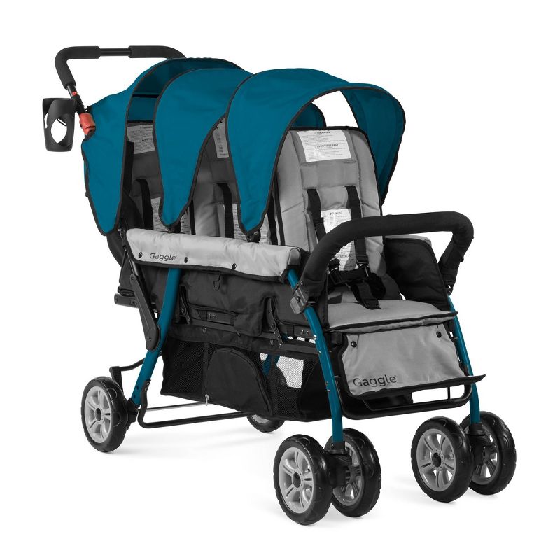 Foundations Gaggle Compass Trio 3 Passenger Stroller - Teal