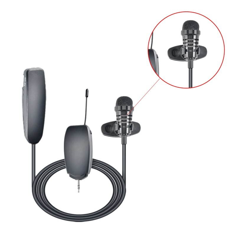 Lejiahong UHF Wireless Microphone Headset Lavalier Lapel Mic Voice Amplifier for Live Performance Speech Teaching Travel
