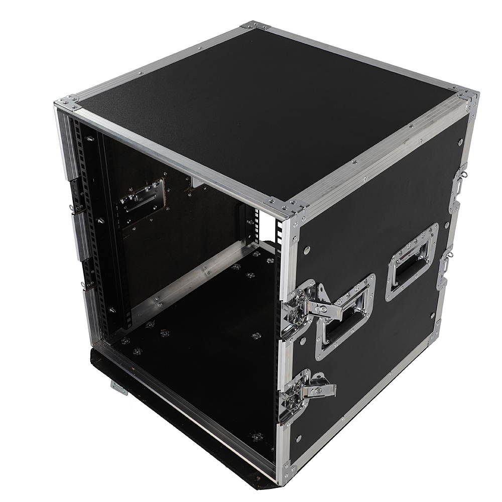 19 Inch Space Rack Case Single Layer Double Door 12U DJ Equipment Cabinet Black