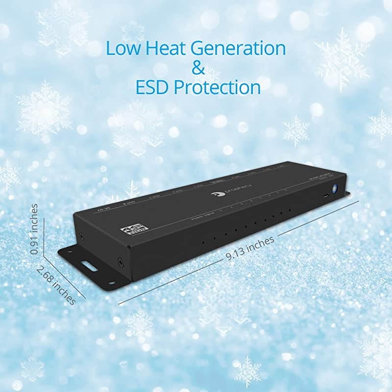 Prophecy Intelligent 1x8 HDMI Splitter 4K 60Hz HDR &ndash; 4K @60Hz 4:4:4, 18Gbps, Auto Scaling, HDMI 2.0a, HDCP 2.2, 3D, EDID, Cascadable, Firmware Upgradeable, 8 Port, 1 in 8 Out (PRO-HDRSplit8P)