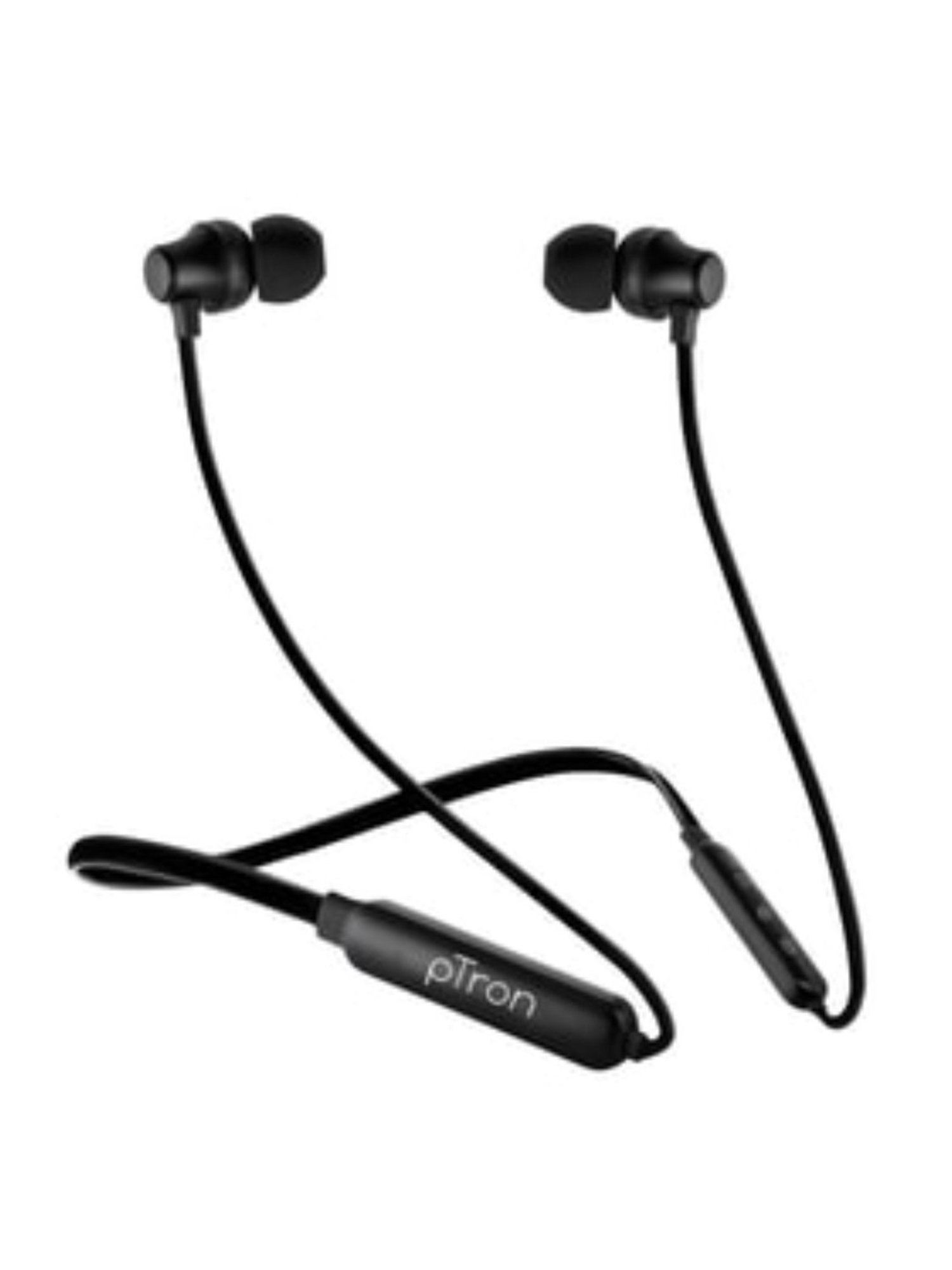 PTron Tangent Lite Bluetooth 5.0 Wireless in Ear Neckband with Mic (Black)