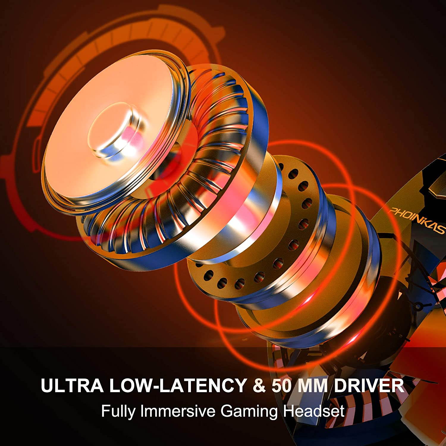 PHOINIKAS G2000 Wired Gaming Headset for PS4, Xbox One, PC, PS5, Over Ear Headphones with Detachable Noise Cancelling Mic, One-Click 7.1 Sound, Bluetooth Wireless Headset only for Phone, Up to 12h