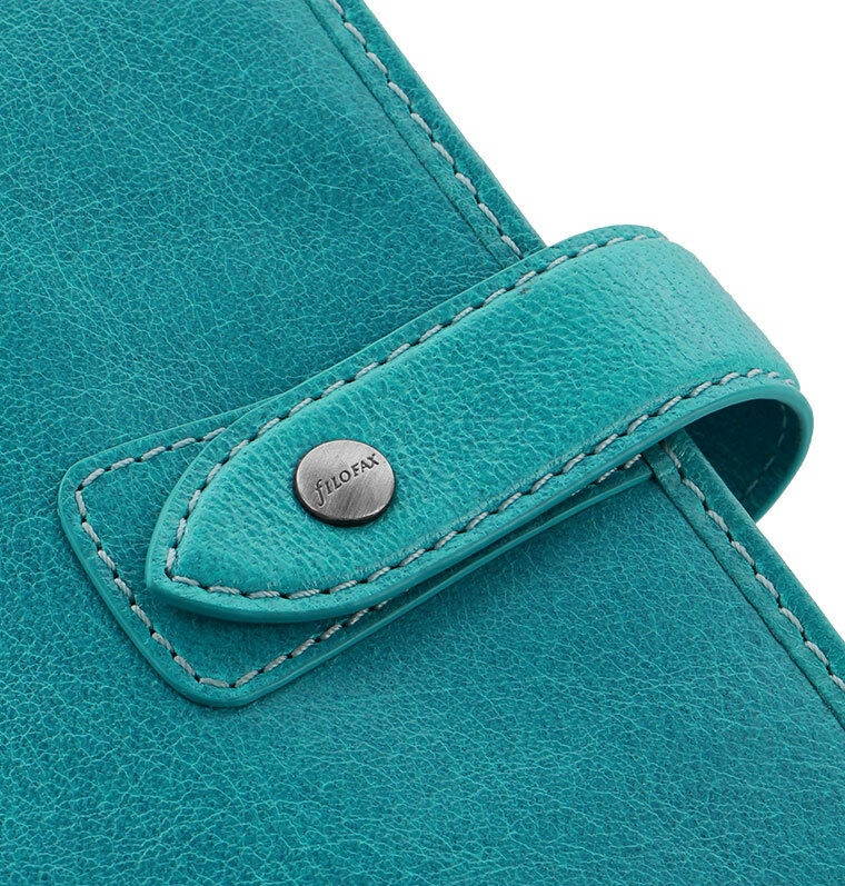 Filofax Pocket Size Malden Organizer- Kingfisher Blue Leather - New - 026065