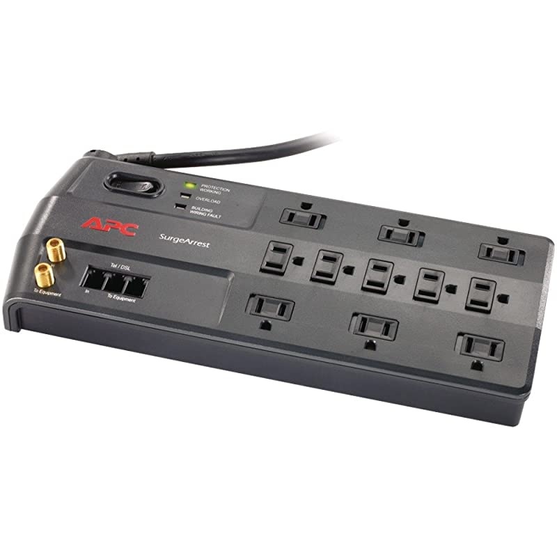 Surge Protector with Telephone, DSL and Coaxial Protection, P11VT3, 3020 Joules, 11 Outlet Surge Protector Power Strip Gray