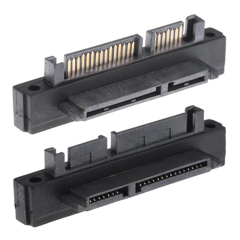 90 Degree 7+15 Pin SATA Male to Female Port 500Mbps Converter Adapter Card for SATA HDD SSD Hard Disk Drive New Promotion