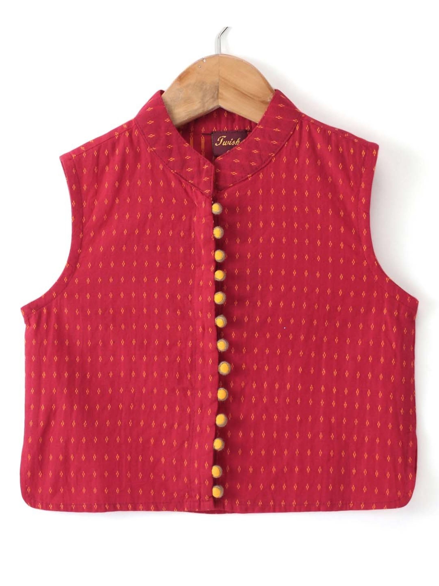 TWISHA Kids Yellow & Red Regular Fit Full Sleeves Kurta Set