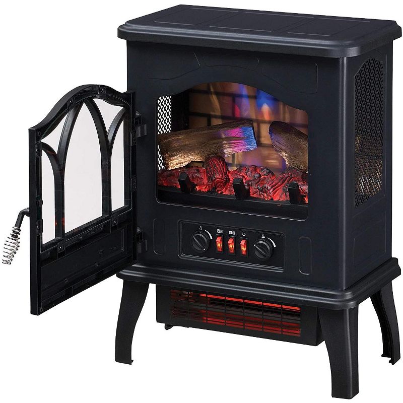 Duraflame 3D Black Infrared Electric Fireplace Stove - DFI-470-04