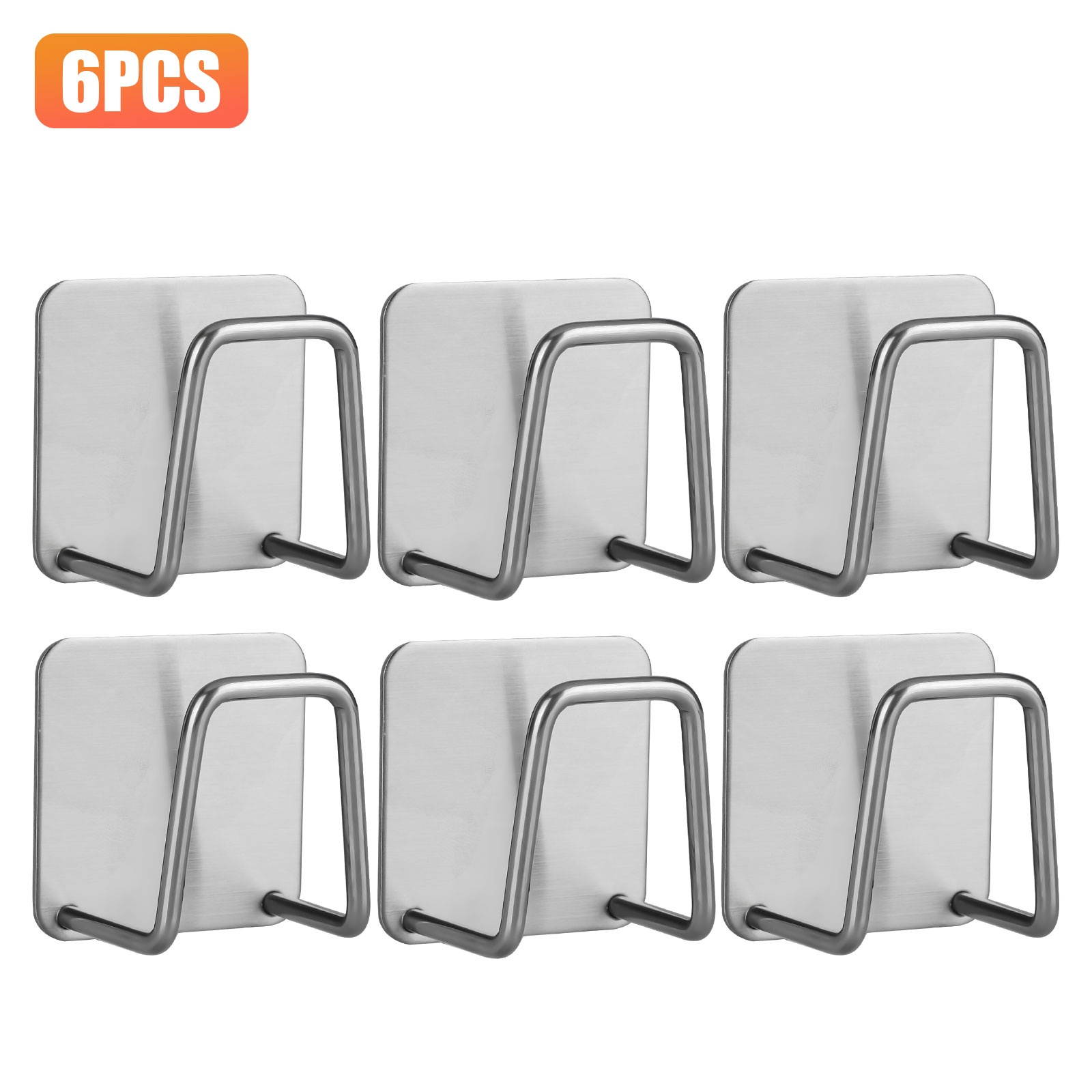 2/4/6PCS Stainless Steel Adhesive Sink Sponge Holder Kitchen Drain Storage Rack