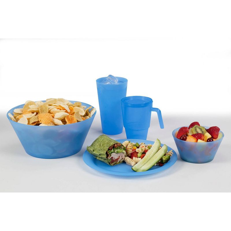 16pc Porcelain Marshall Dinnerware Set White - Elama