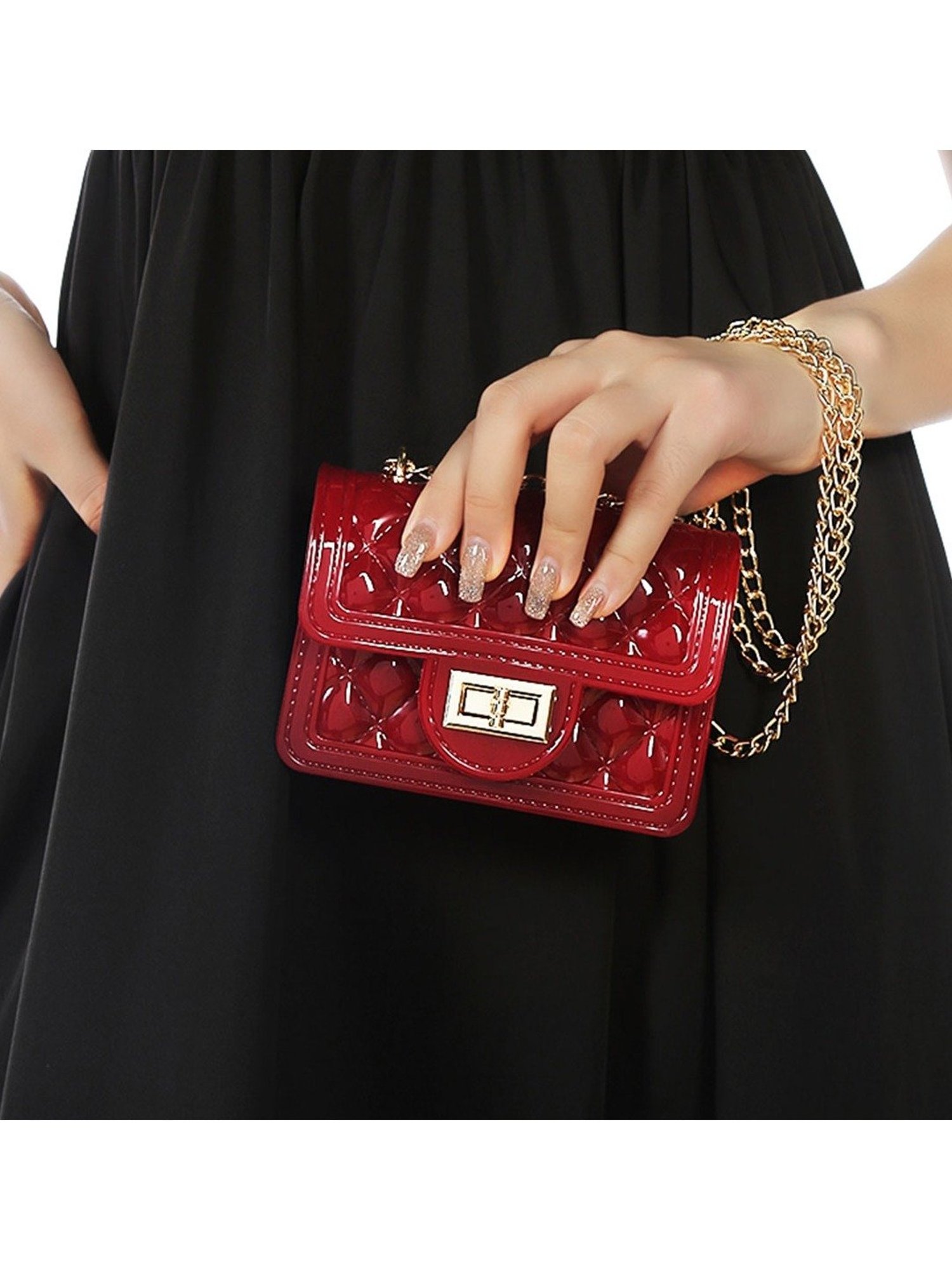 London Rag Maroon Quilted Small Sling Handbag