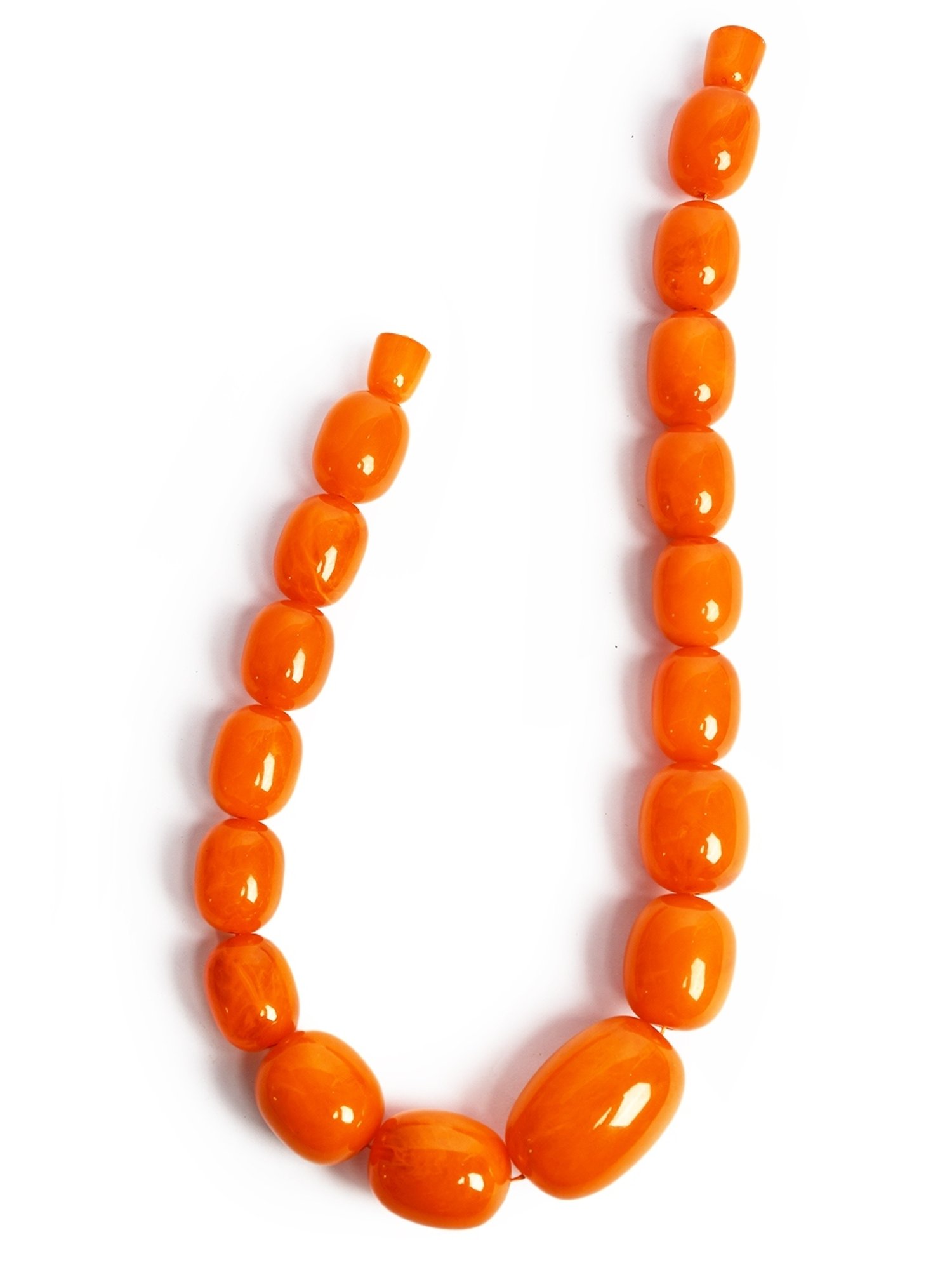 Imli Street Resin Orange Beaded Necklace