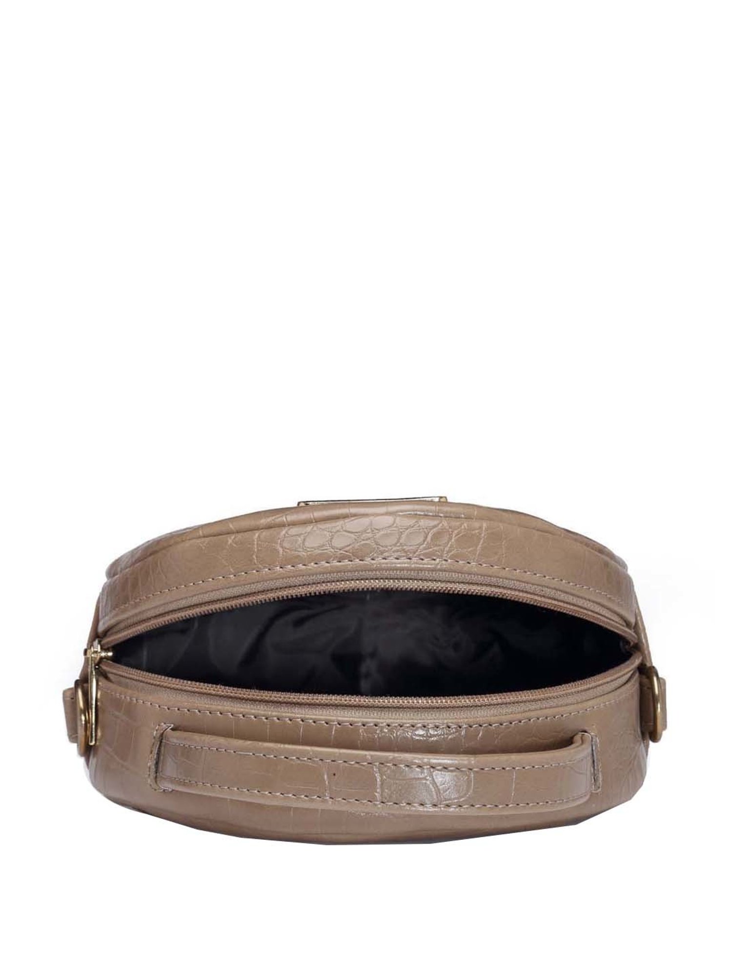 Bagsy Malone Brown Textured Medium Sling Handbag