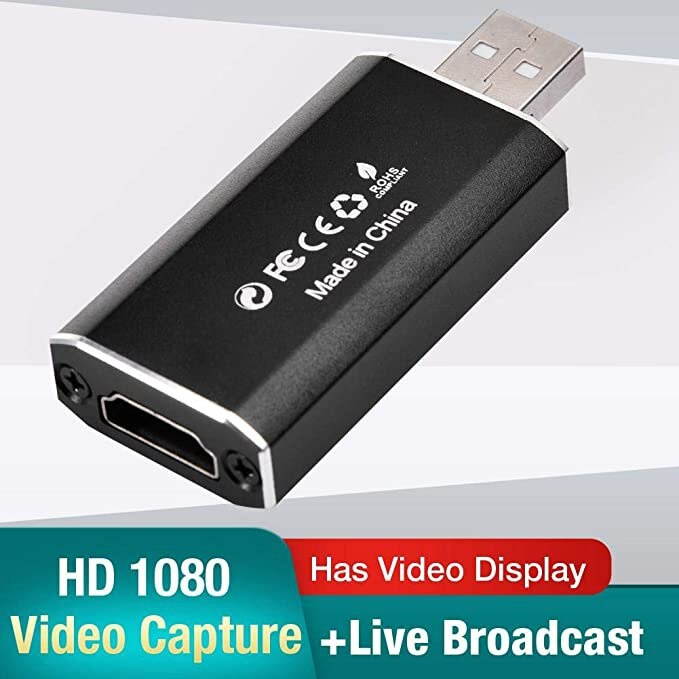 Lejiahong Video Capture Cards HDMI to USB2.0 Game Video and o Grabber Card Full HD 1080P Capture Recording Box