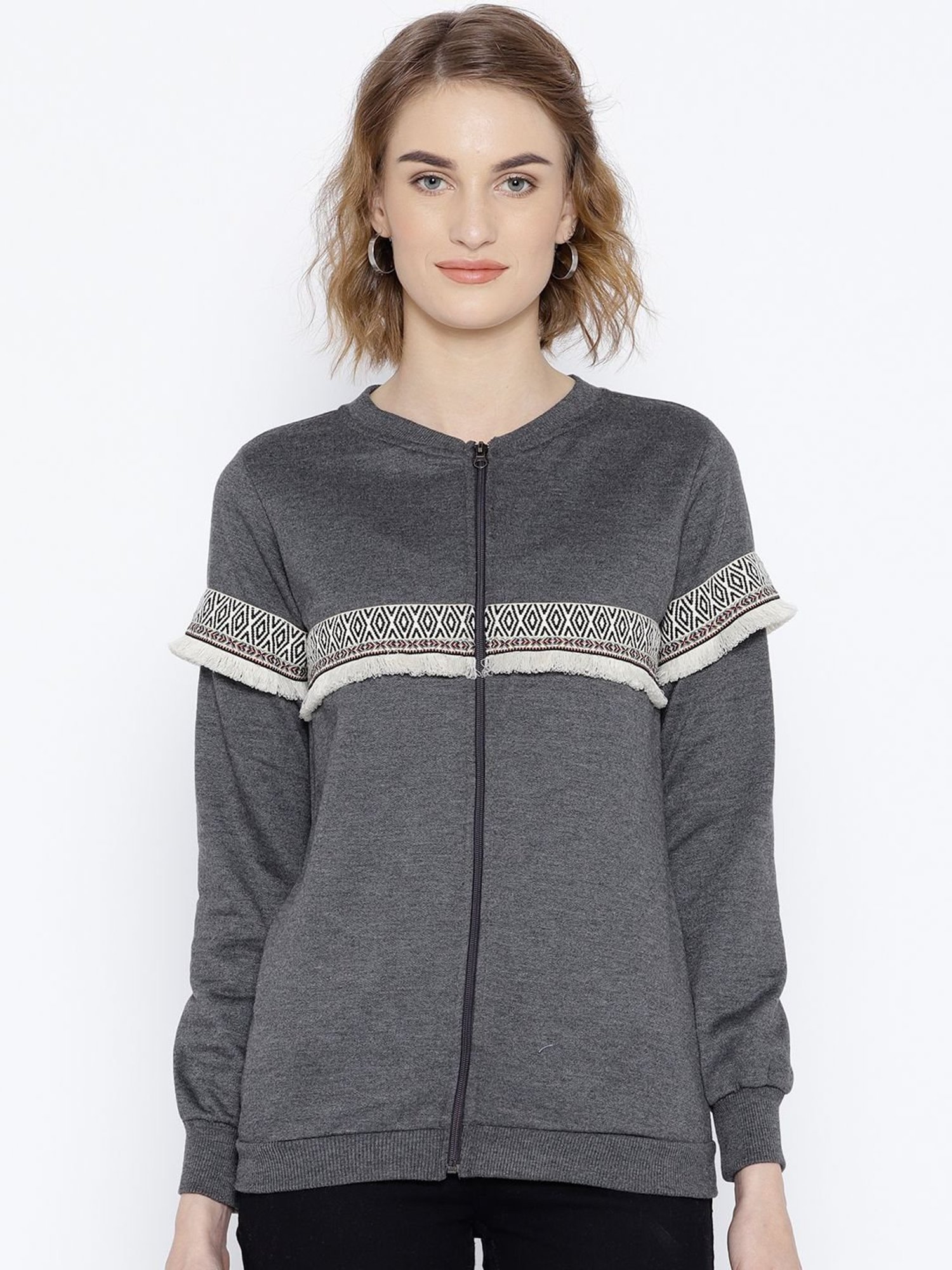 Belle Fille Grey Printed Sweatshirt