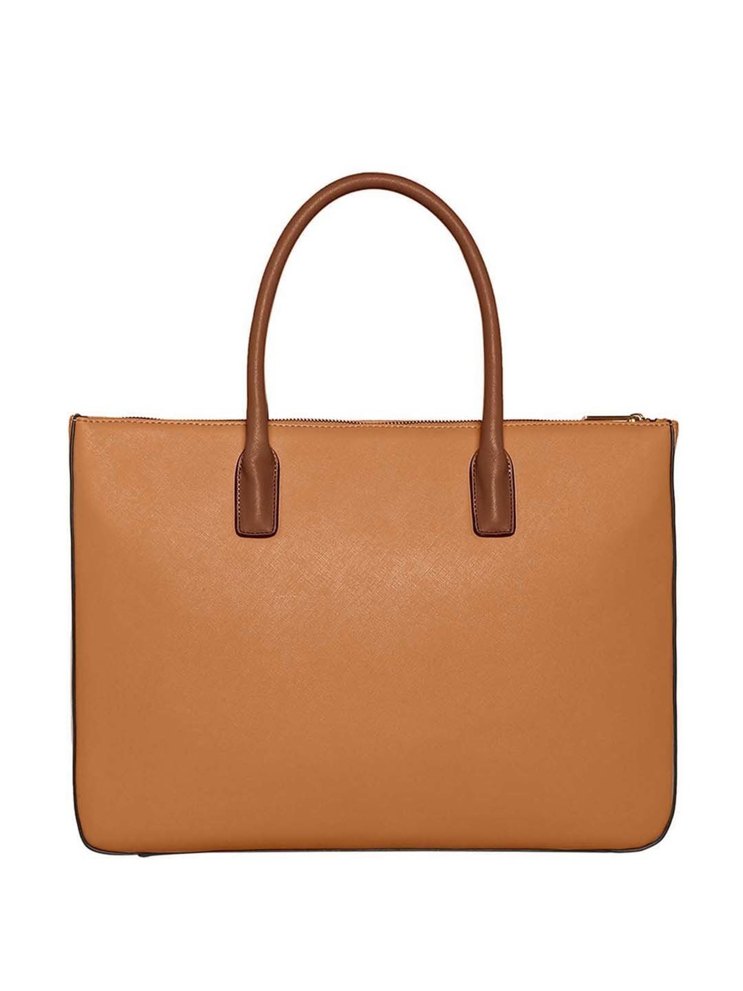 Baggit Brown PVC Solid Laptop Messenger Bag