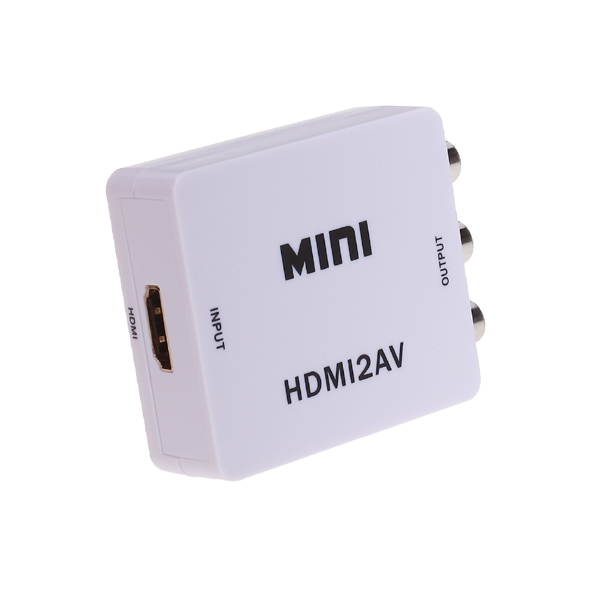 MINI HDMI2AV Siganal Converter HD Video Converter Mini HDMI to CVBS+R/L Audio Converter