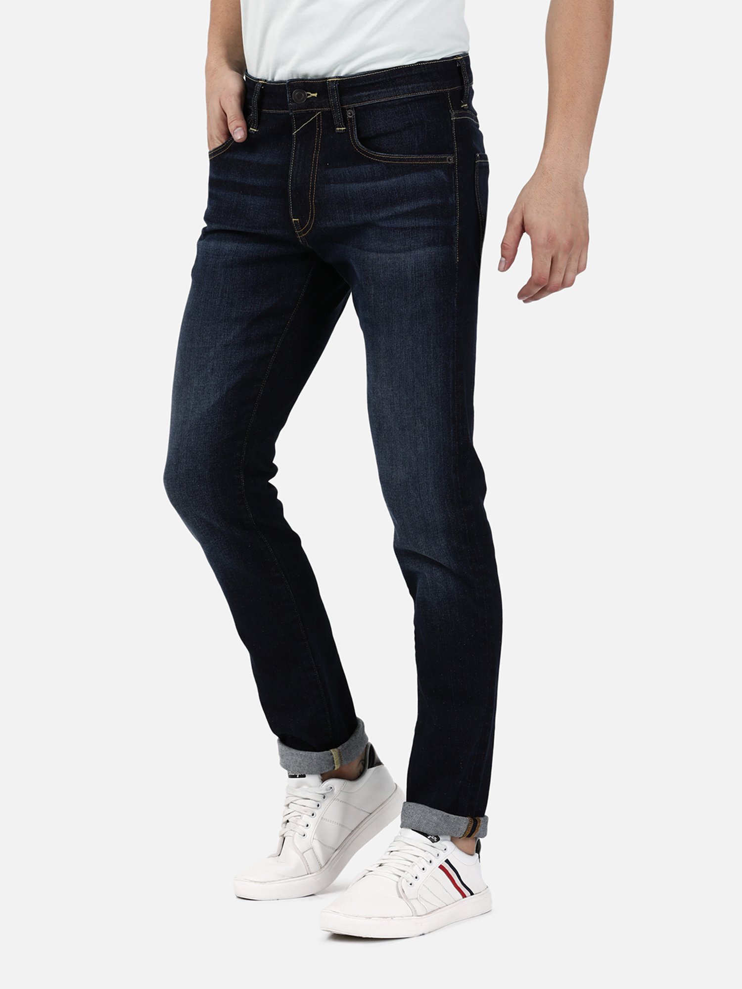 Passion Blue Slim Fit Lightly Washed Jeans