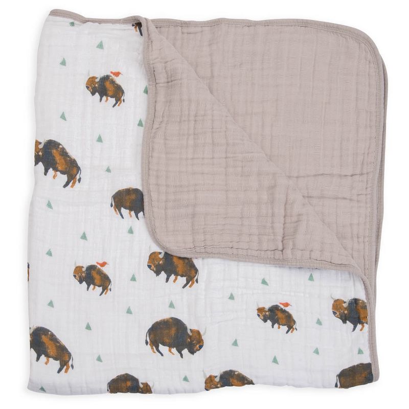 Little UnicornCotton Muslin Quilt - Bison