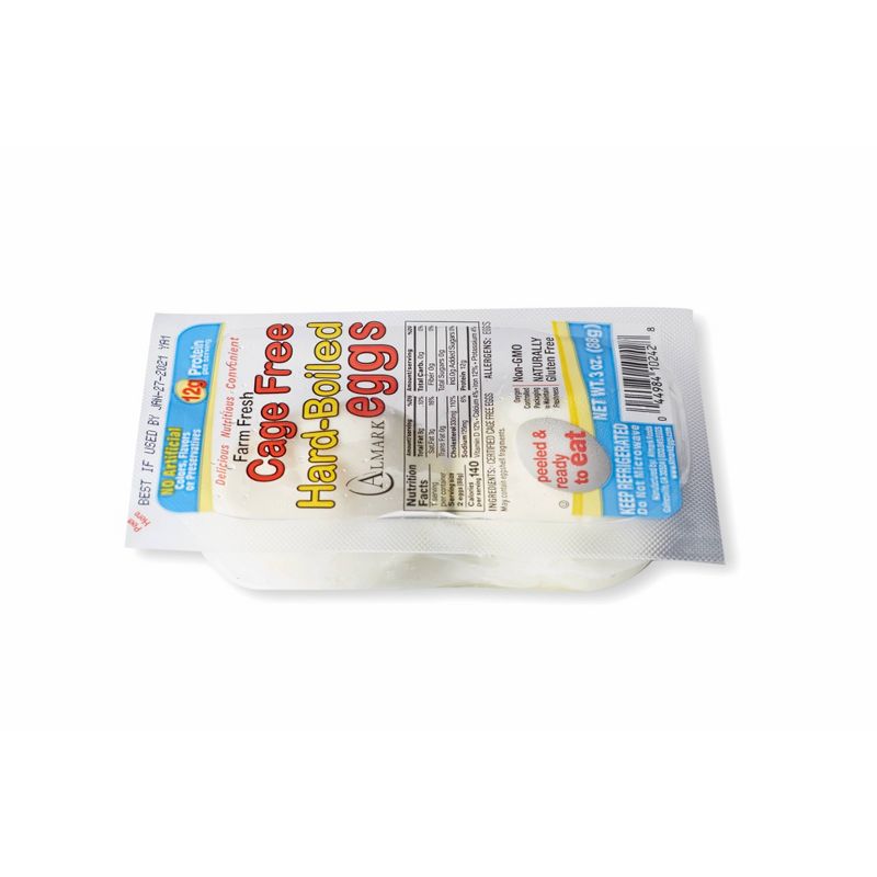 Almark Peeled Hard Boiled Eggs - 3oz/2ct