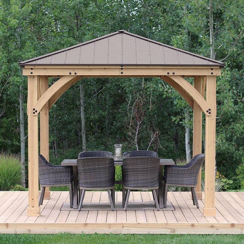 Meridian 10' X 10' Gazebo - Brown - Yardistry