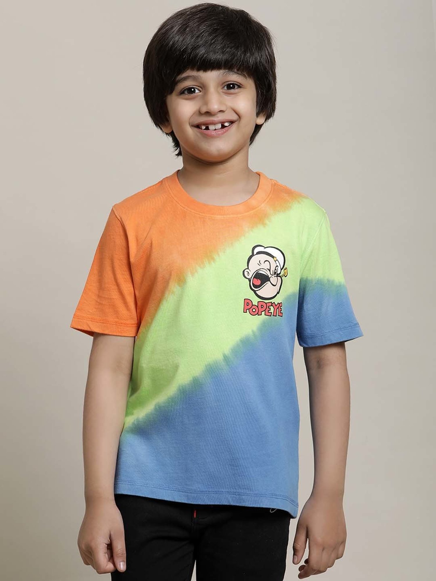 Kidsville Multicolor Cotton Printed Popeye T-Shirt