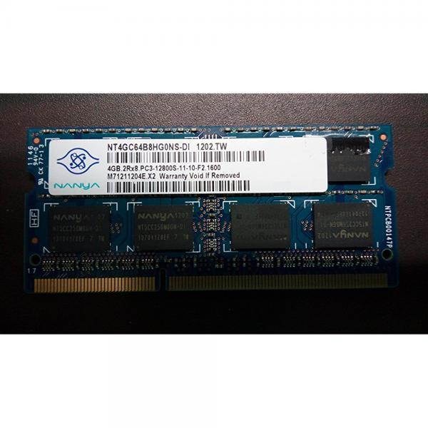 NANYA NT4GC64B8HG0NS-DI 4GB NOTEBOOK SODIMM DDR3 PC12800(1600) UNBUF 1.5v 2RX8 204P 512MX64 256mX8 C