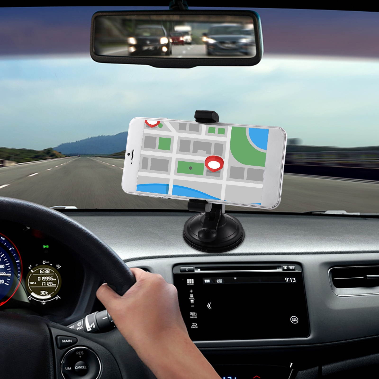 1Pc Car Phone Mount Cell Phone Stand Dashboard Phone Support Phone Bracket