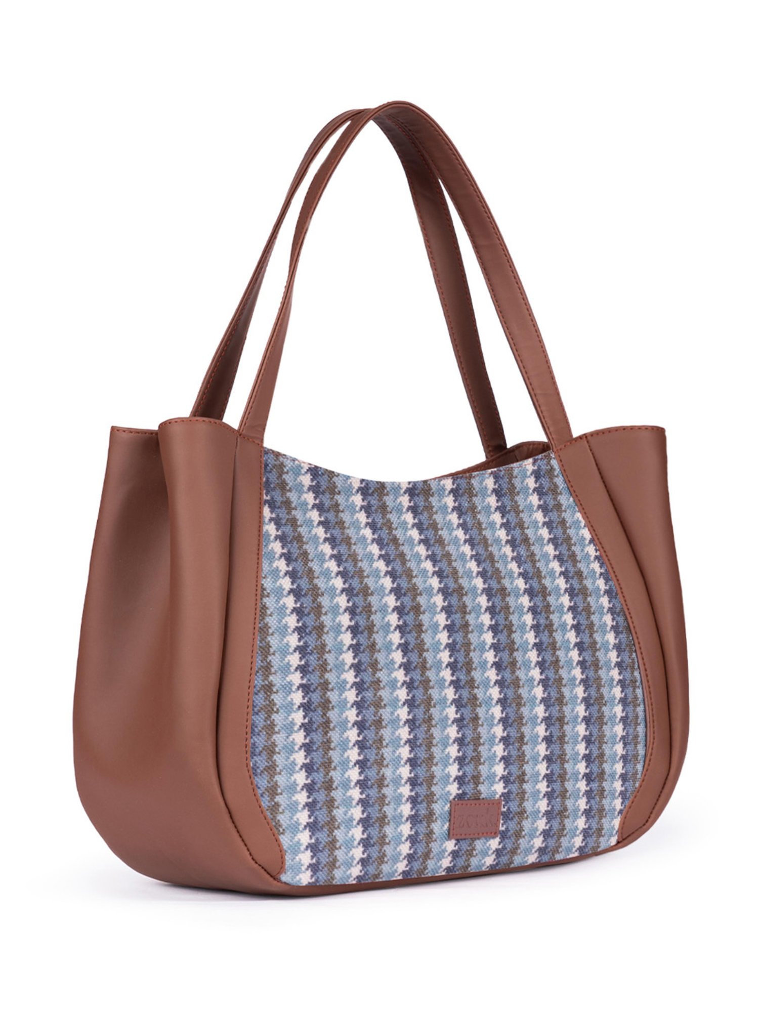 ZOUK Bombay Houndstooth Multicolor Printed Luna Shoulder Bag