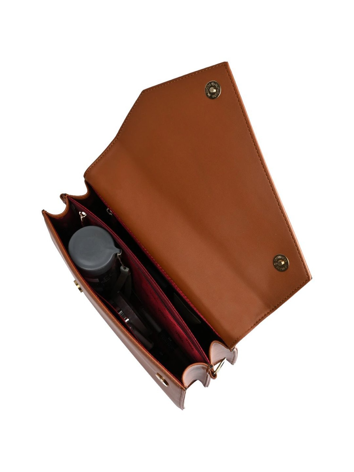 Horra Tan Solid Large Satchel Handbag