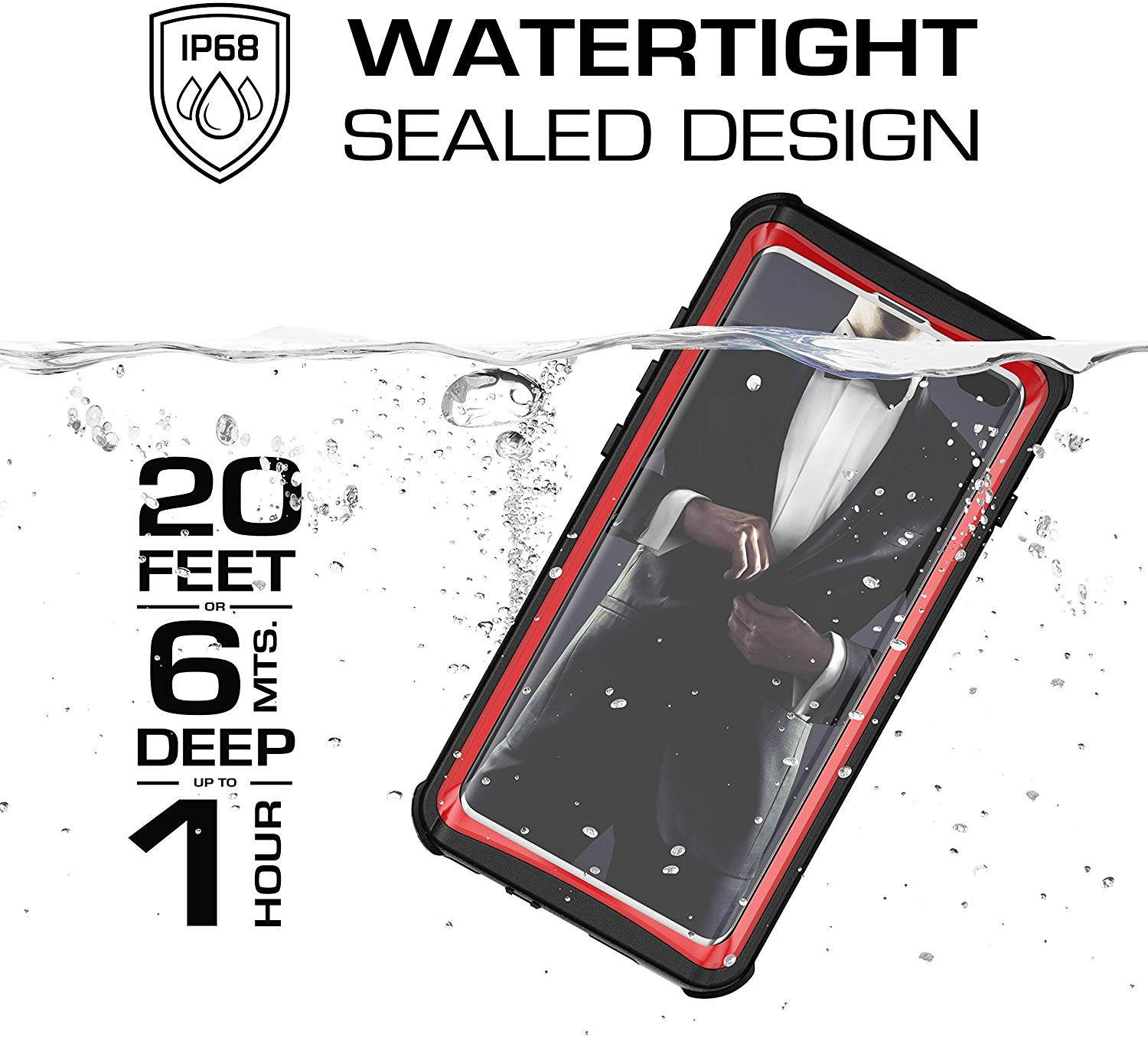 Ghostek Nautical Galaxy S10e Waterproof Case with Screen Protector Super Heavy Duty Protection Rugged Shockproof Full Body Underwater Watertight Seal Cover for 2019 Galaxy S10e (5.8 Inch) - (Black)
