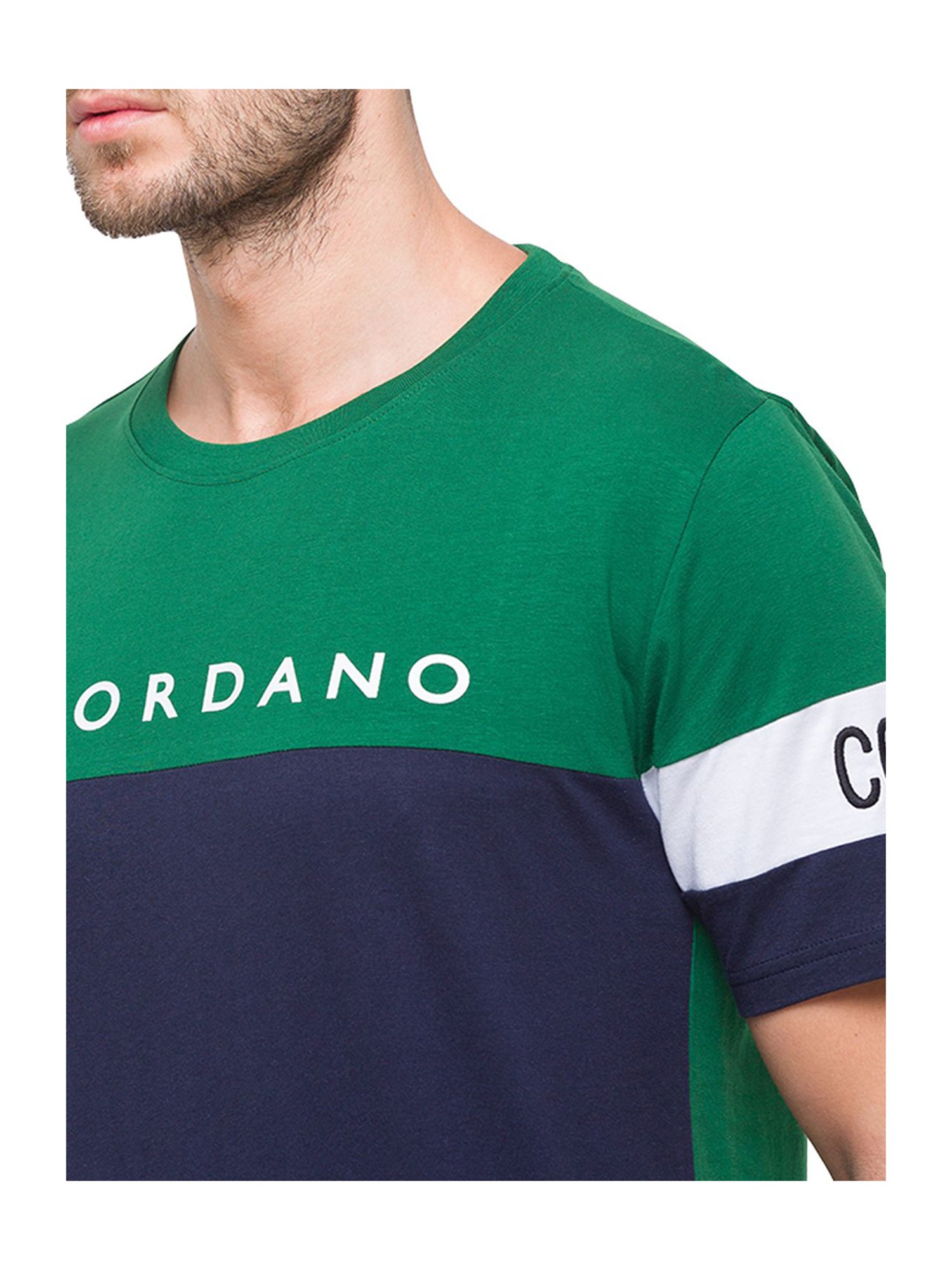 Giordano Green Round Neck Printed T-Shirt
