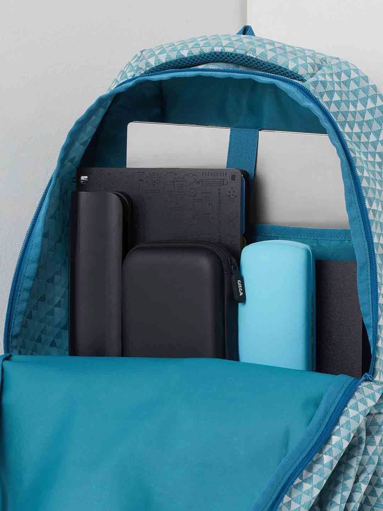 Wiki Back to School 6 Blue Polyester Printed Backpack - 47 Ltrs