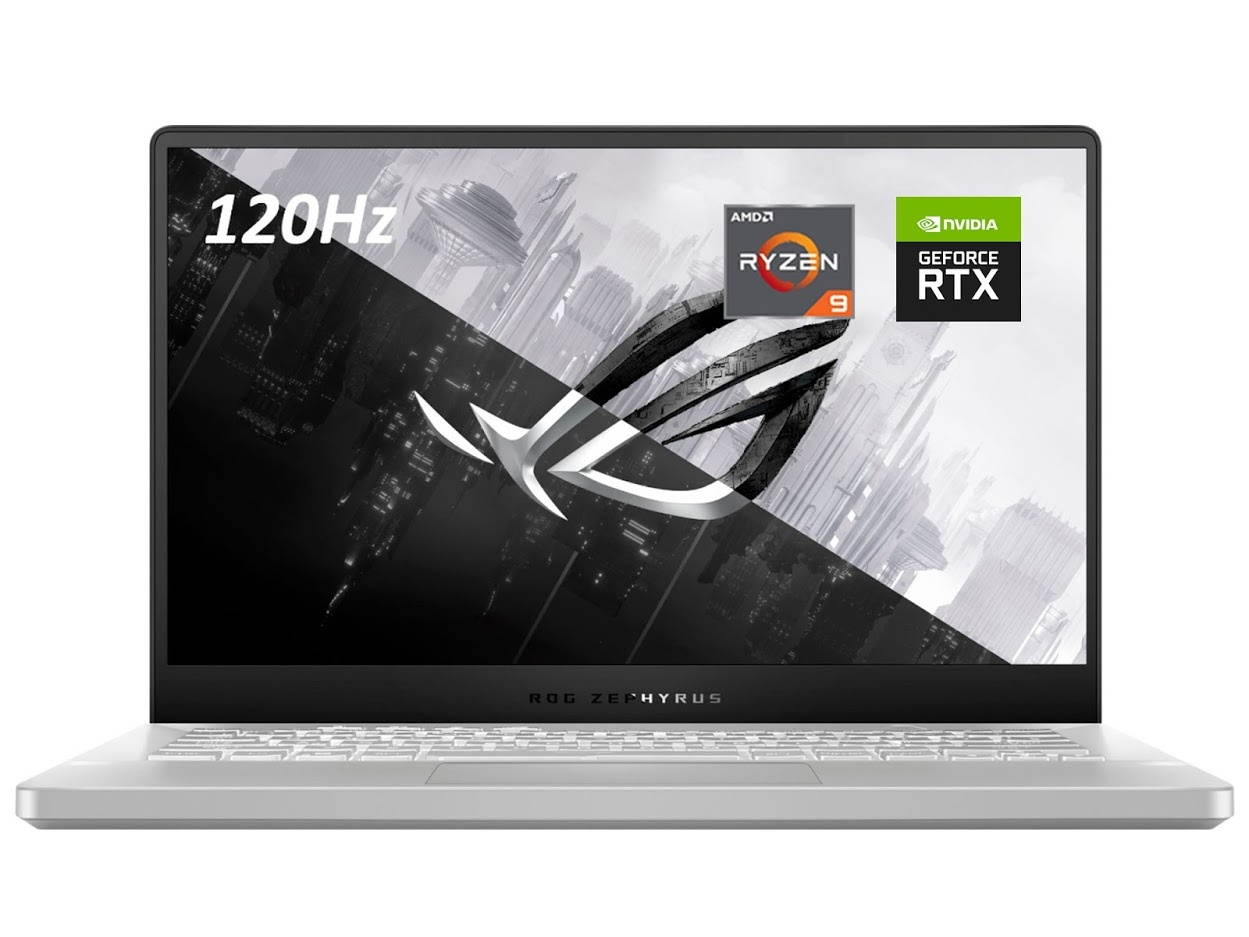 ASUS ROG Zephyrus G14 14" Customized Gaming Laptop | 8-Core AMD Ryzen 9 4900HS |16GB DDR4 RAM 512GB PCIe SSD | GeForce RTX 2060 Max-Q | 120Hz | Backlit Keyboard  | Windows 10 | White