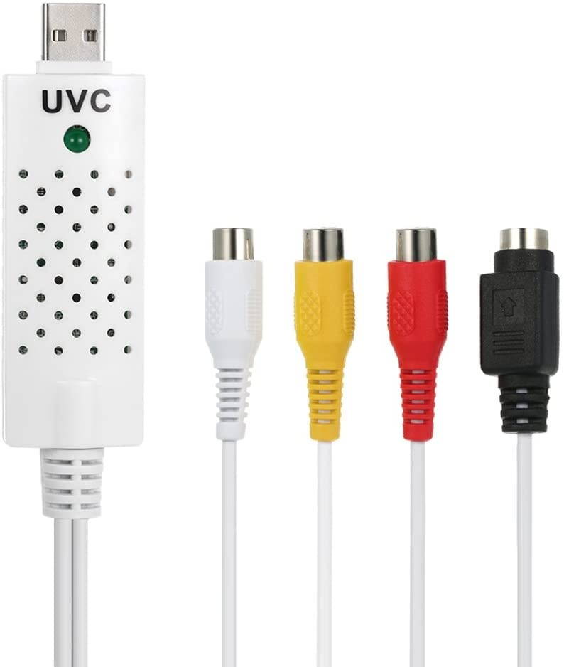 Docooler USB 2.0 Video Audio Capture Card HD Video Converter Adapter Edit Video for Camcorder DVD PC