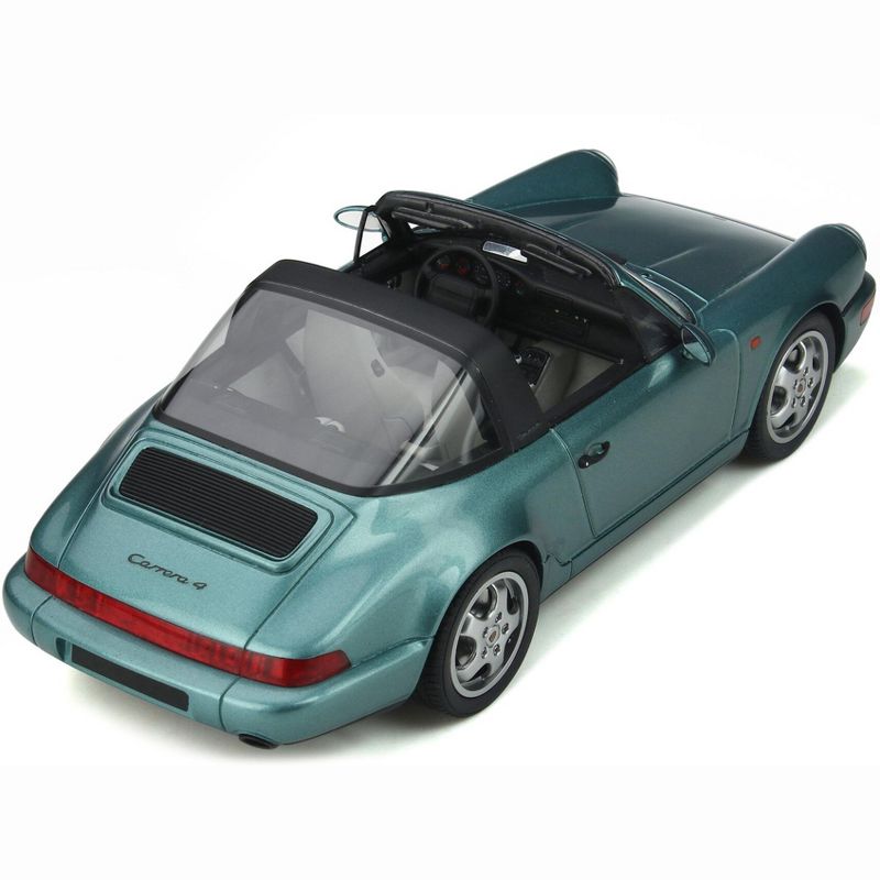 Porsche 911 (964) Carrera 4 Targa Turquoise Metallic Limited Edition to 999 pieces Worldwide 1/18 Model Car by GT Spirit