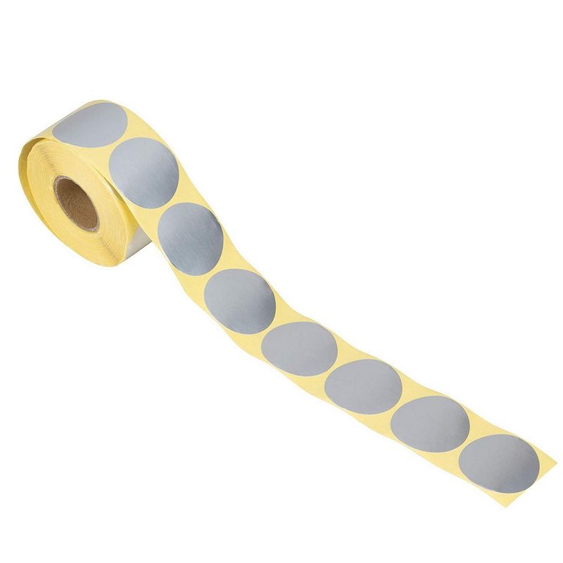 Sustainable Greetings 500-Pack Metallic Silver 2" Round Dot Sticker Labels for Envelope Seals, Invitations, Party Favors