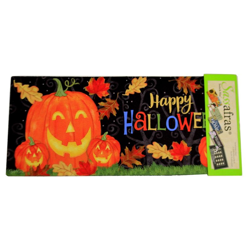 Home & Garden 10.0" Haunted Halloween Switch Mat Sassafras Fall Switch Evergreen Enterprises Inc  -  Door Mat